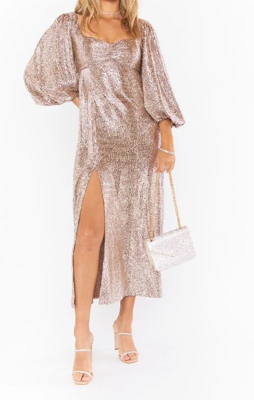 Sydney Midi Dress ~ Silver Confetti