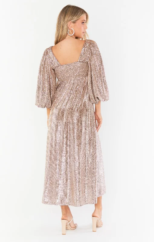 Sydney Midi Dress ~ Silver Confetti