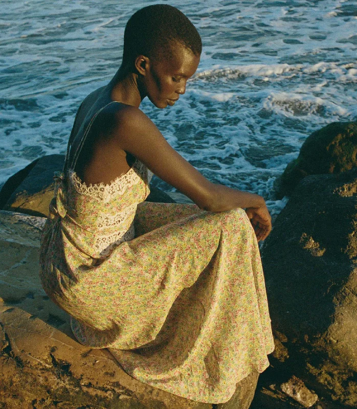 VENUS DRESS -- CHRYSANTHEMUM SKY FLORAL