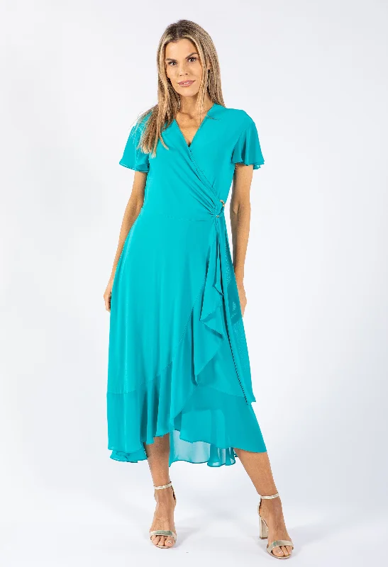 Wrap Front Chiffon Dress