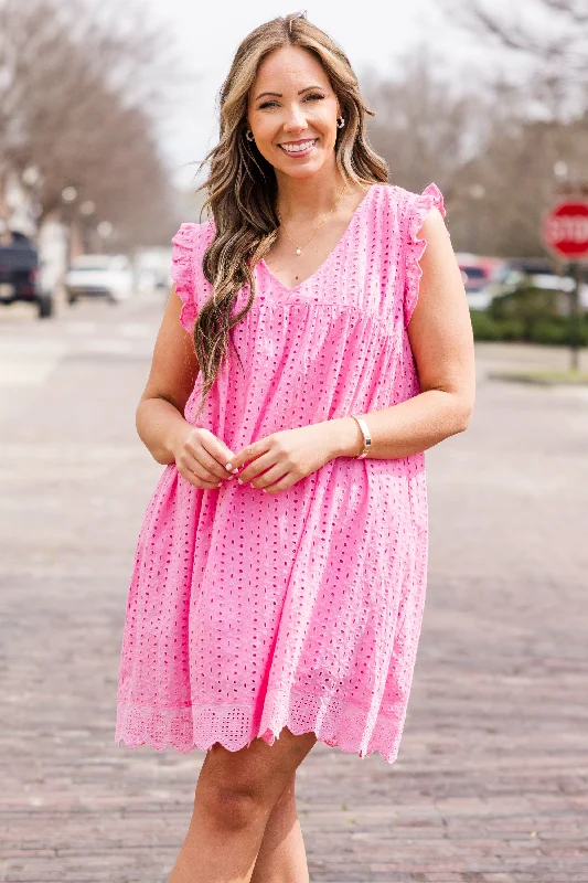 Come Rain Or Shine Dress, Pink