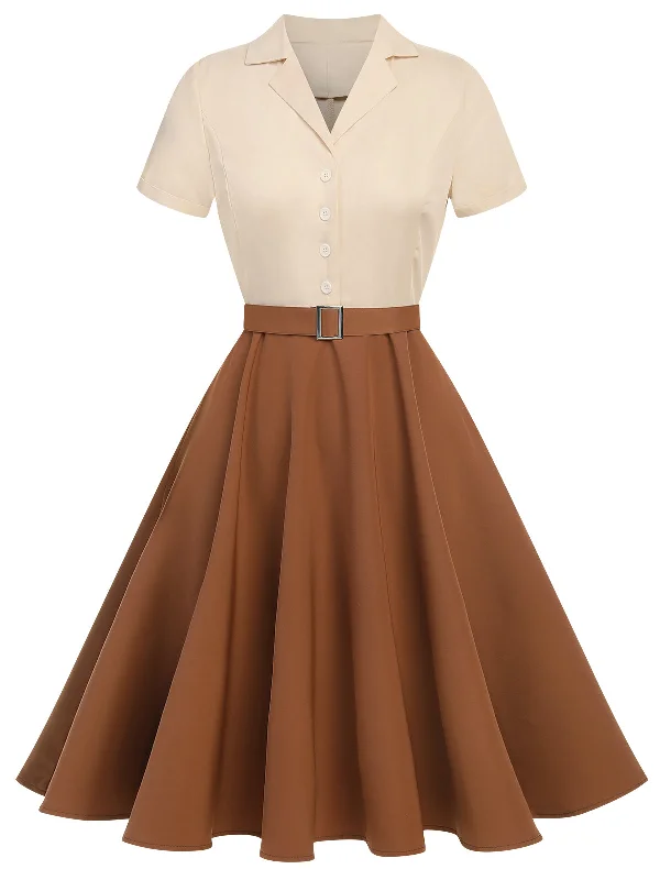 [Pre-Sale] Khaki 1950s Snow White Style Button Dress