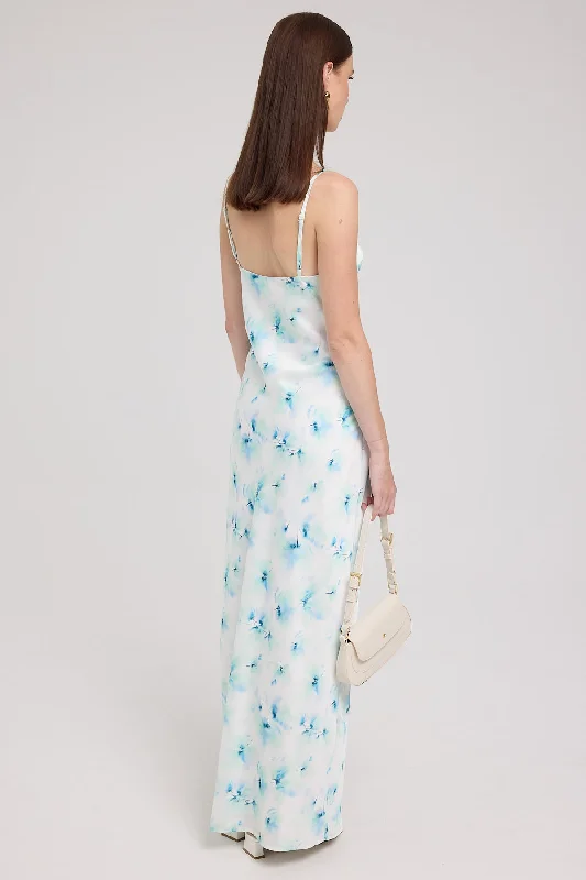 Perfect Stranger Forget Me Nots Maxi Dress White