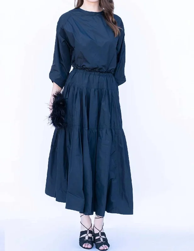 Blouson Skirt In Navy