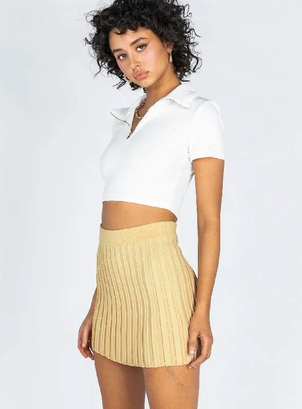 Charlene Mini Skirt Beige