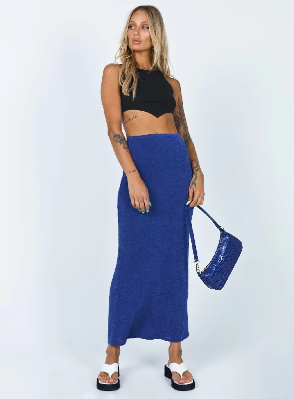 Harriette Maxi Skirt Blue