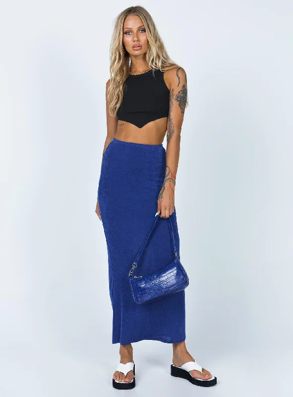 Harriette Maxi Skirt Blue