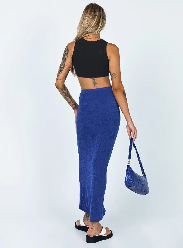 Harriette Maxi Skirt Blue