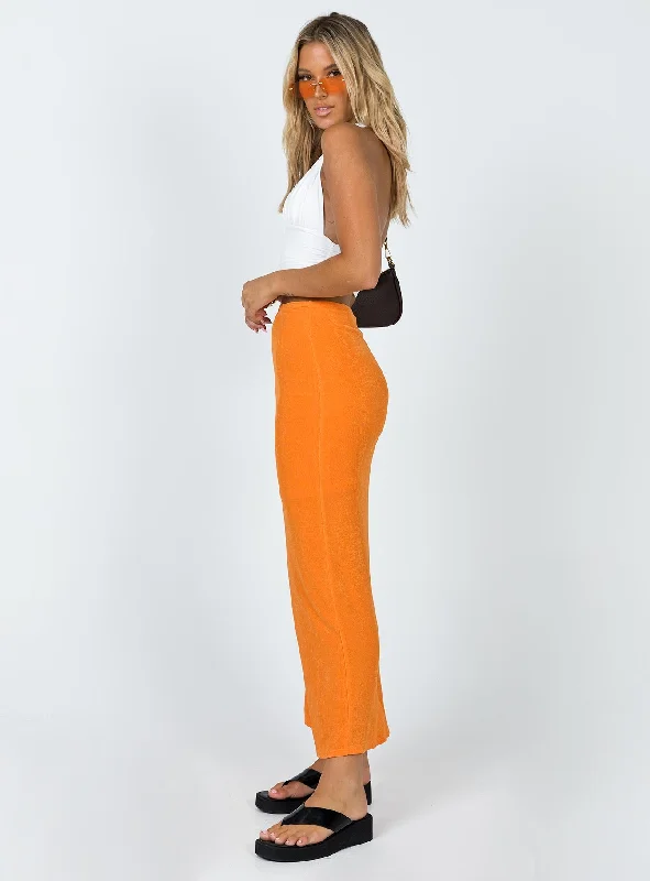 Harriette Maxi Skirt Orange