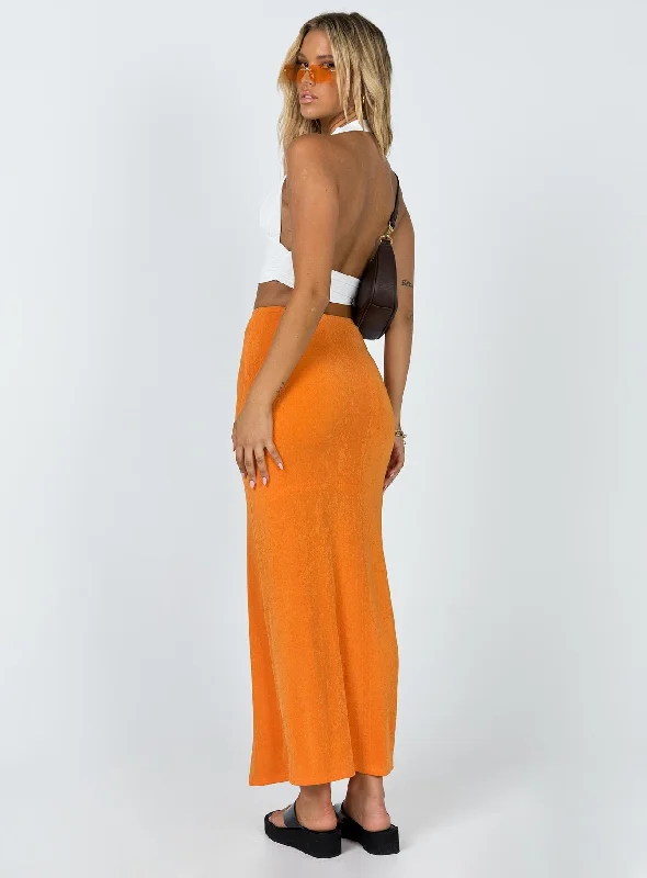 Harriette Maxi Skirt Orange