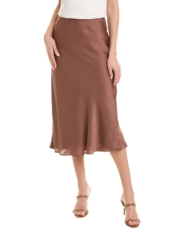 Joseph Ribkoff womens  Satin Slip Skirt, 16, Brown