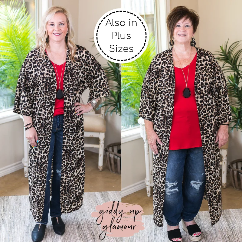 Better Believe It Leopard Print Duster Cardigan