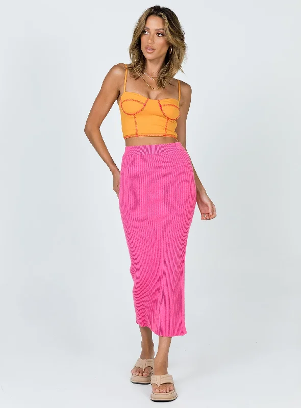 Tanna Midi Skirt Pink