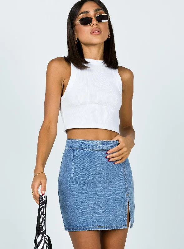 The Lola Mini Skirt Denim