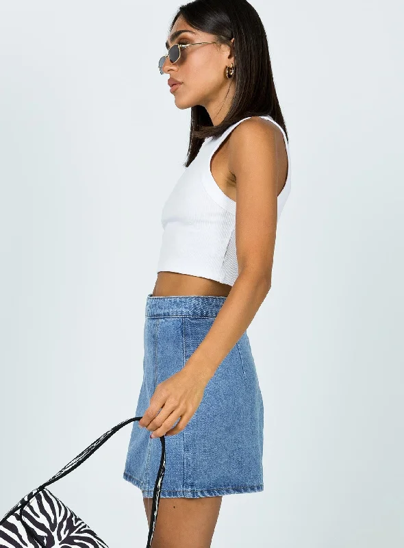 The Lola Mini Skirt Denim