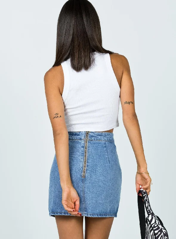 The Lola Mini Skirt Denim