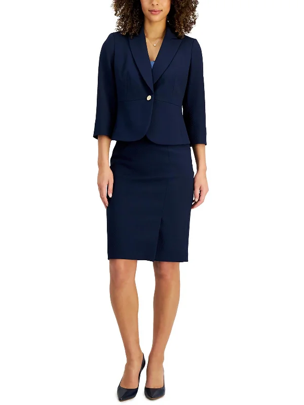 Womens Textured Office Pencil Skirt