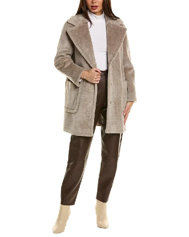 Cinzia Rocca Icons Short Wool-Blend Coat