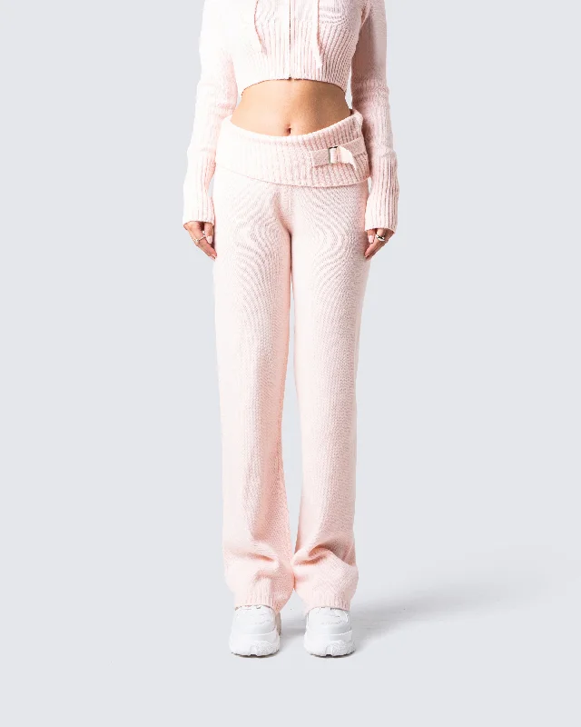 Alyssa Pink Knit Pant