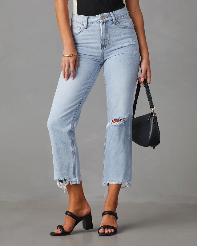 Double Dare Cropped Distressed Jeans