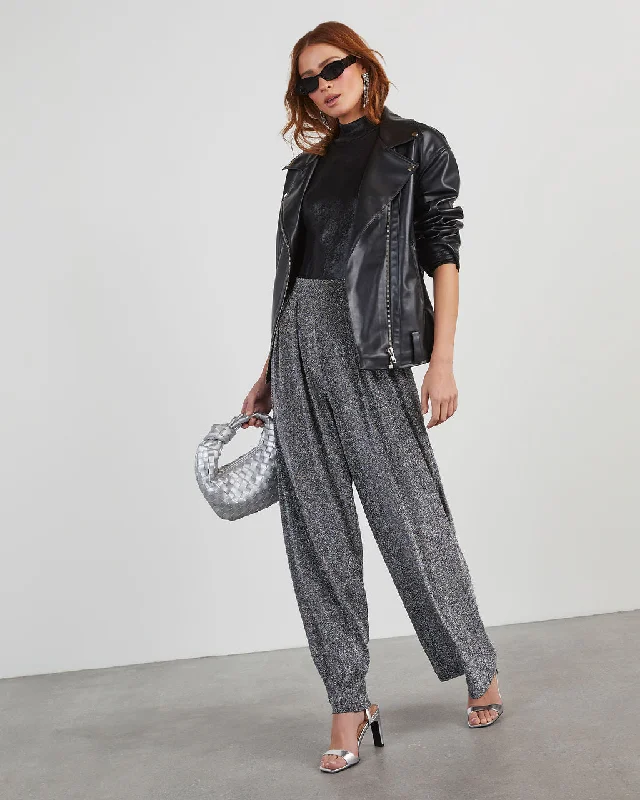 Meet And Greet Lurex Knit Trouser Pants