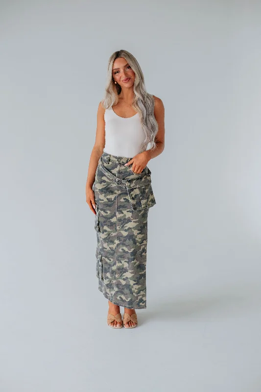 Peyton Hidden Denim Skirt - Camouflage