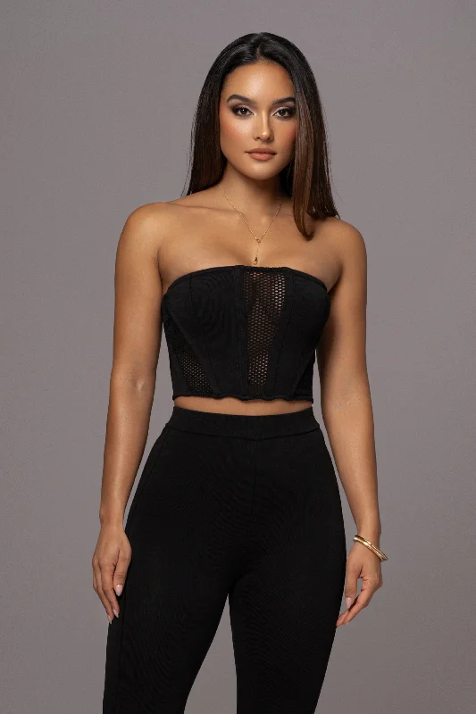 Black Freda Knit Bustier