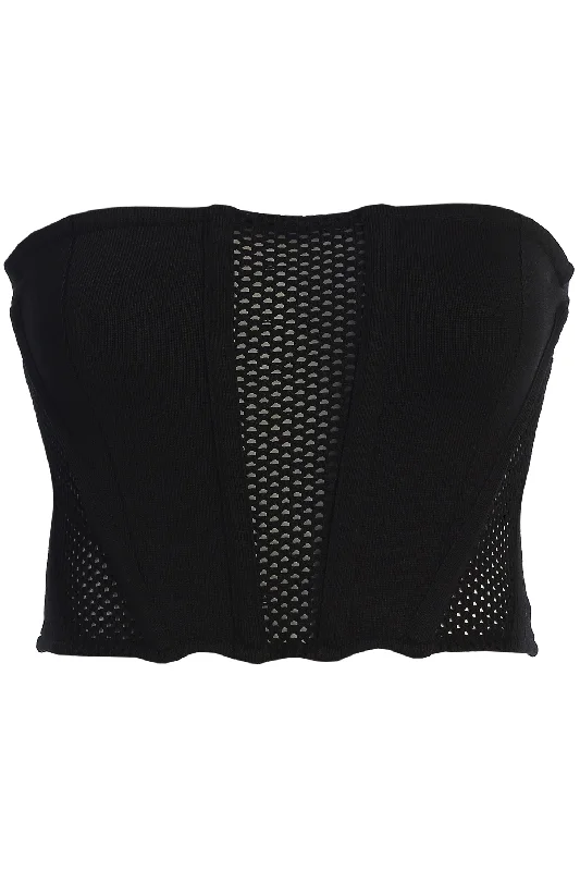 Black Freda Knit Bustier