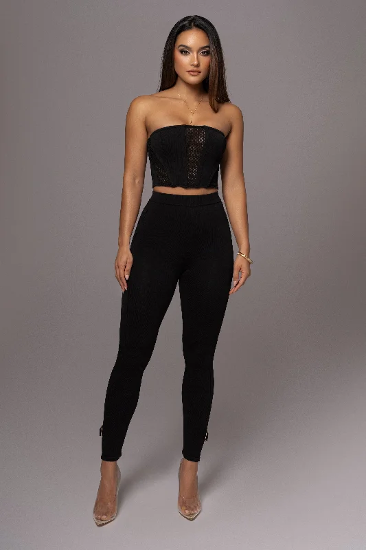 Black Freda Knit Bustier