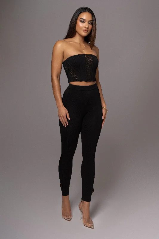 Black Freda Knit Bustier