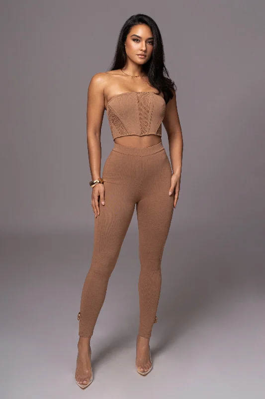 Pecan Freda Knit Bustier