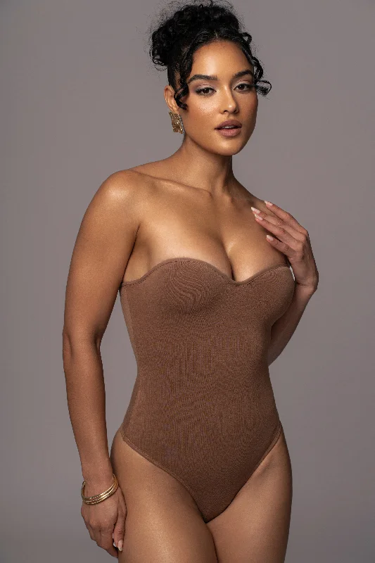 Pecan Sascha Strapless Bodysuit