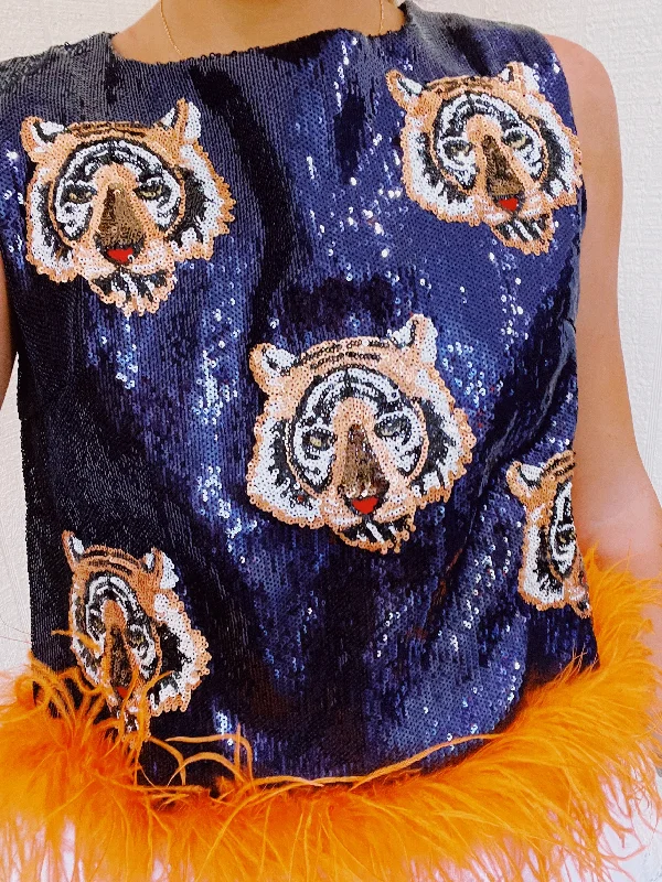 Tigers Love Sequins Tank - QUEEN OF SPARKLES