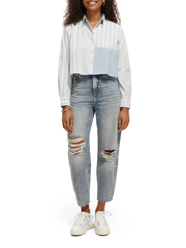 Cropped Boxy Fit Shirt