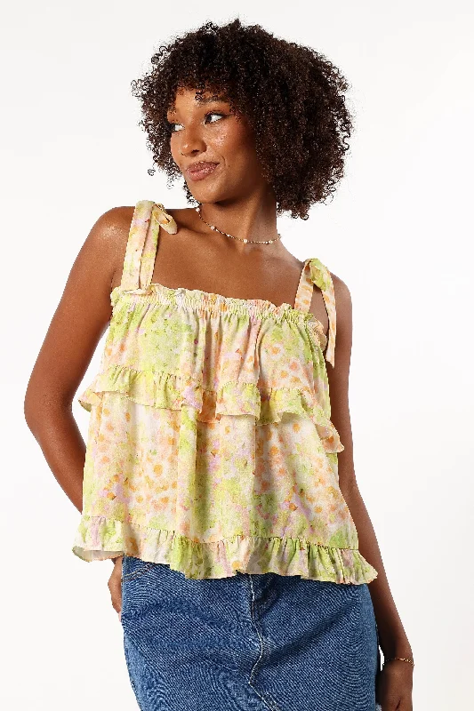 Fiorella Top - Yellow/Green