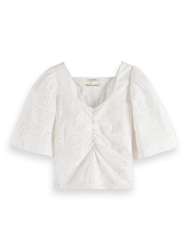 Flutter Sleeved Organic Cotton Top