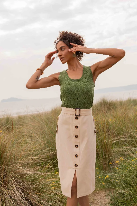 Green Lurex Rib Knit