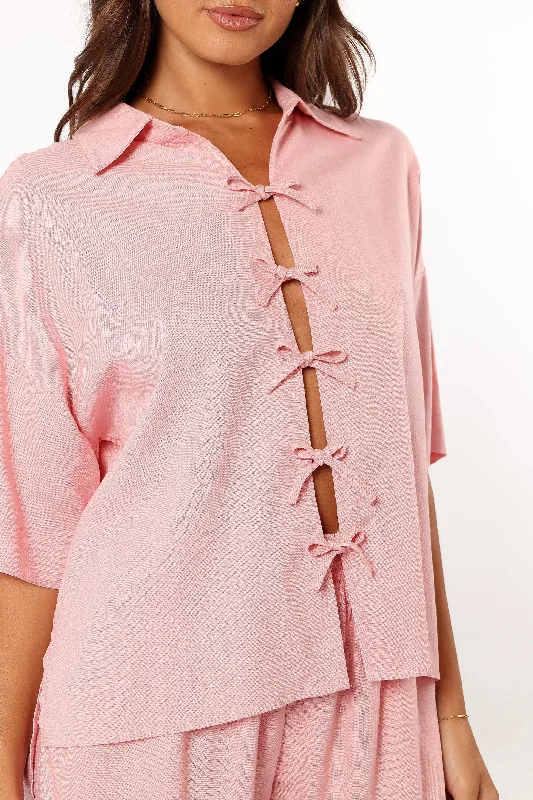 Stanley Short Sleeve Top - Pink