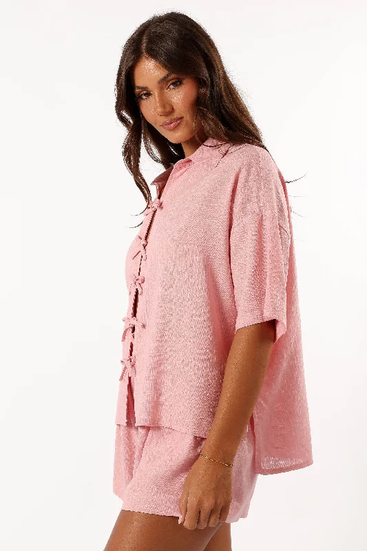 Stanley Short Sleeve Top - Pink