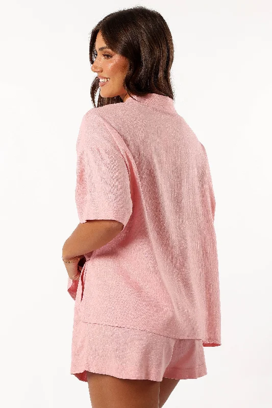 Stanley Short Sleeve Top - Pink