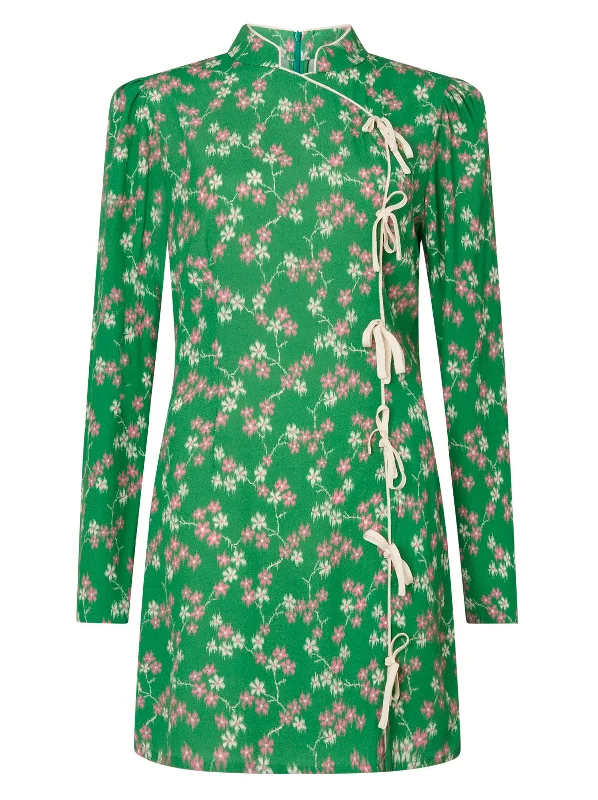 Allegra Green Floral Mini Dress