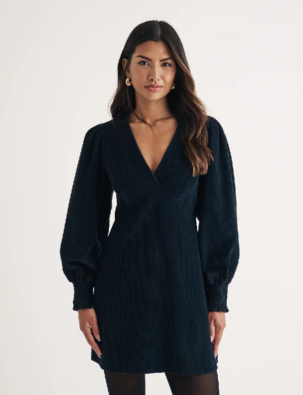 Black Cord Rigga Mini Dress