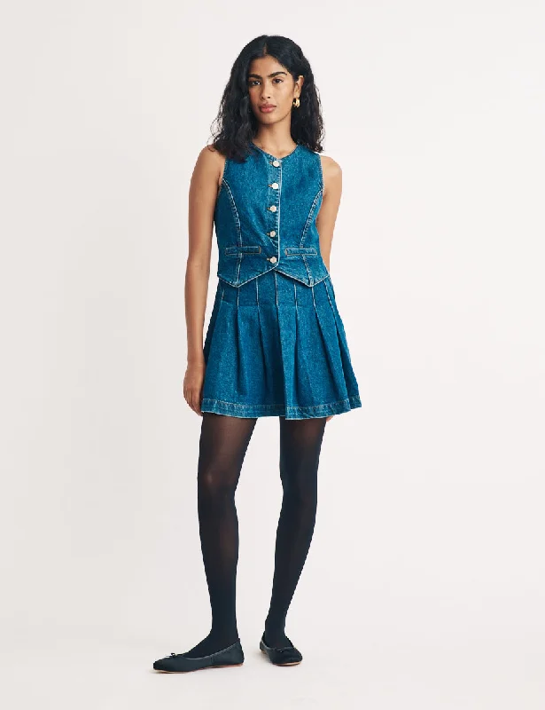 Denim Sinatra Waistcoat Mini Dress