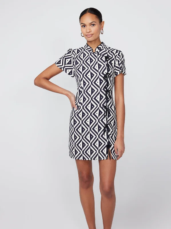 Harlow Diamond Geo Print Mini Dress