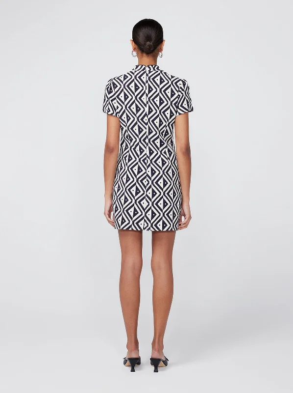 Harlow Diamond Geo Print Mini Dress