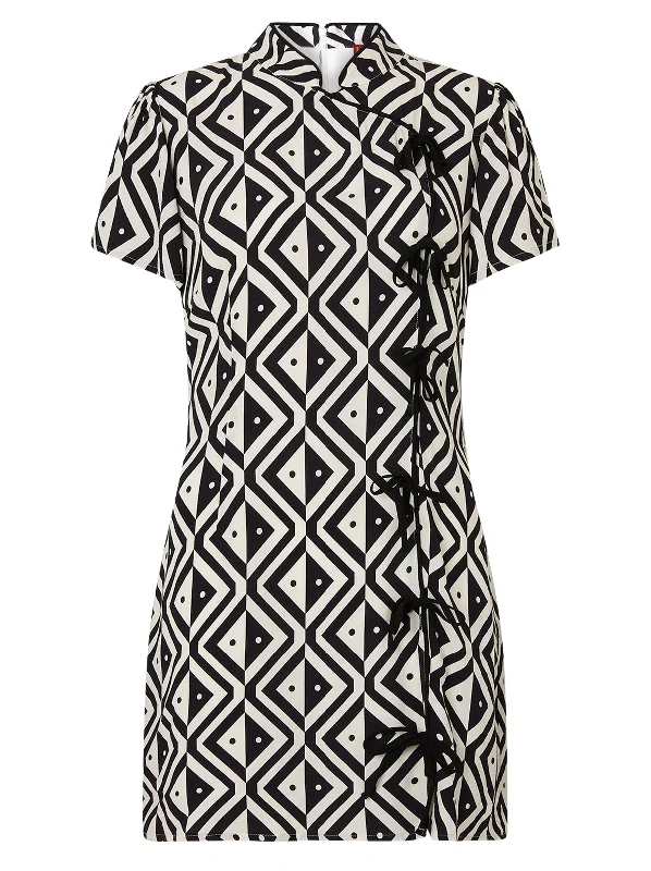 Harlow Diamond Geo Print Mini Dress