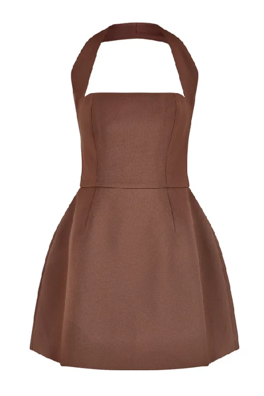 The Ultimate Muse Structured Mini Dress	Brown