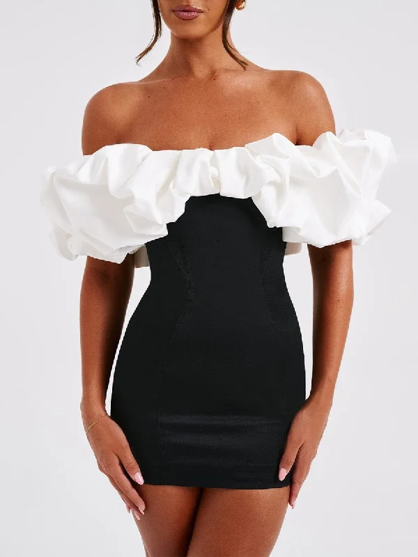 Sexy Off Shoulder Hip Mini Dress