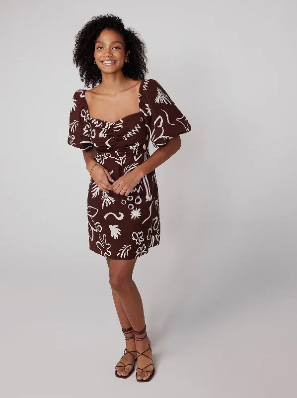 Zosia Coco Palm Print Mini Dress