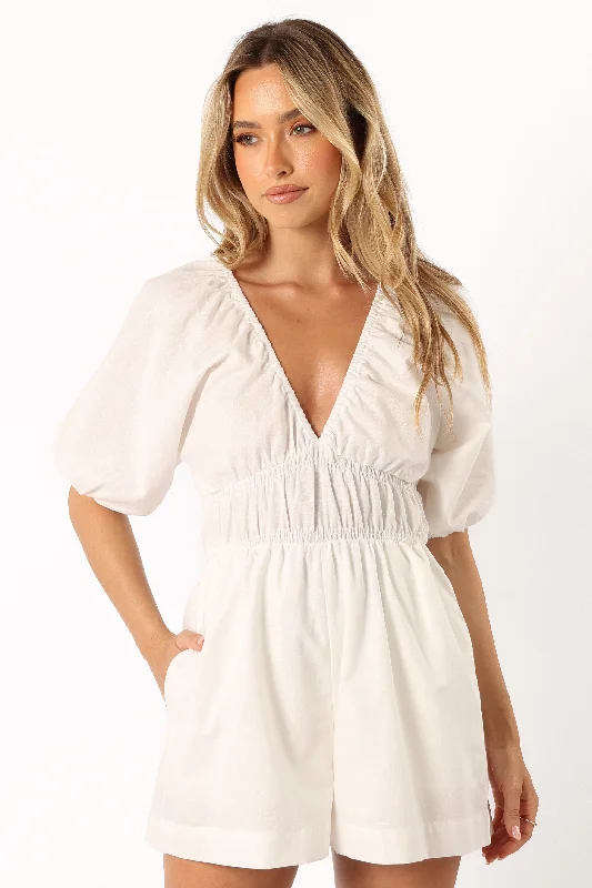 Kaia Romper - White